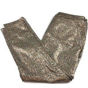 Chico’s Platinum snake print jeans size 2.5 (14)
